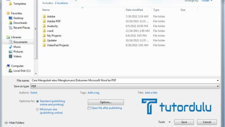 Cara Mengubah Atau Mengkonversi Dokumen Microsoft Word Ke Pdf