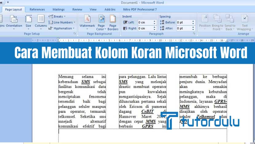 6 Cara Membuat Kolom Koran Microsoft Word 1528