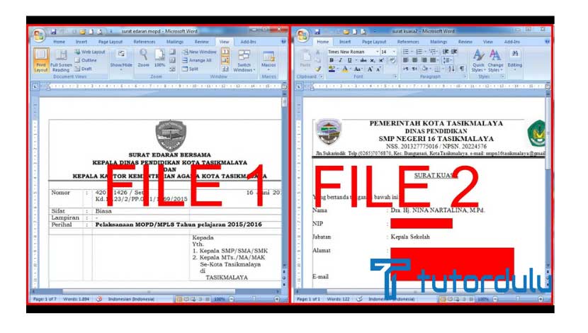 Cara Memisah Split Dokumen Microsoft Word dalam Dua Jendela