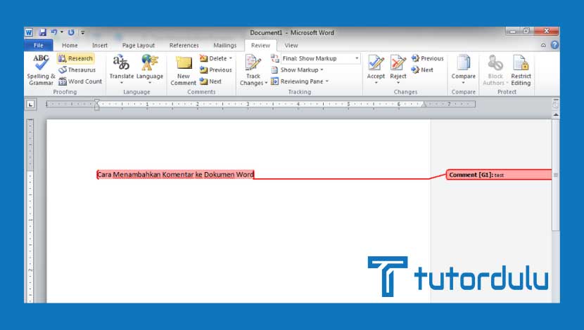 Cara Menambahkan Komentar ke Dokumen Word