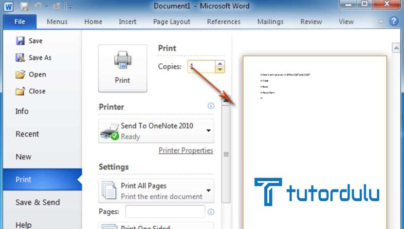 Cara Mengedit Teks Print Preview Microsoft Word