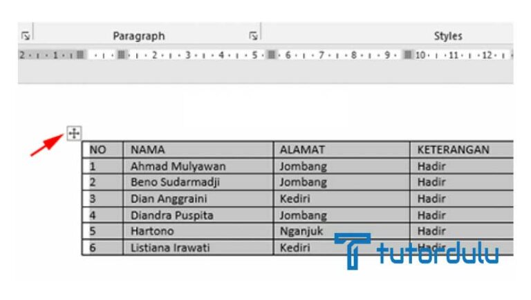 tabel sisipan dalam microsoft word berukuran dengan jumlah