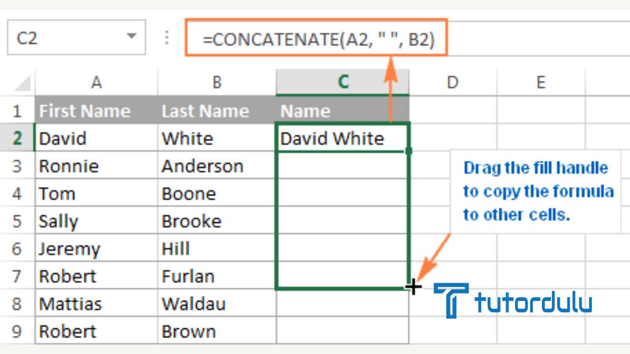 Cara Menggunakan Fungsi CONCATENATE() di Microsoft Excel