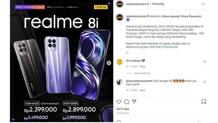 Spesifikasi Realme 8i, Resmi Meluncur di Indonesia